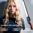 thumbnail image 4 of 2 Pack Portable Handheld Photography Fill Light Kit with LED Video Light Wand 24W 3200K-5500K Dimmable + 2M Metal Light Stand + Remote Control for Vlog Live Streaming Product Portrait Photography, 4 of 8