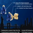 thumbnail image 3 of Gem Stone King 10K Yellow Gold Blue Created Sapphire Stud Earrings for Women | 2.00 Cttw | Gemstone September Birthstone | Pear Shape 7X5MM, 3 of 7
