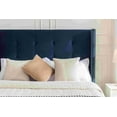 thumbnail image 6 of Llinc Store Queen Size Bed Upholstered 54" High Headboard Solid Wood Bed Legs, No Box Spring Needed Easy Assembly, Blue Velvet, 6 of 6