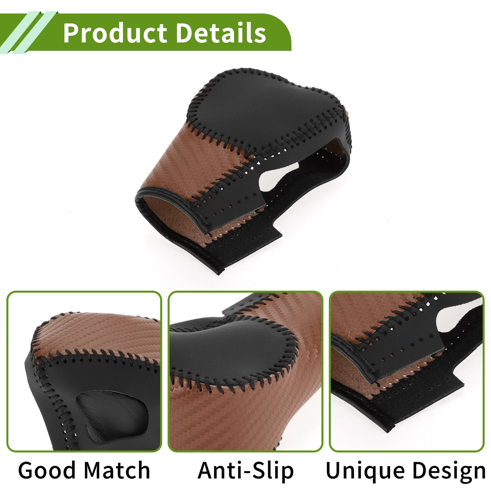 Unique Bargains Gear Shift Knob Cover for Ford 2019-2022 Anti-Slip Faux Leather