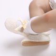 thumbnail image 3 of Yoyauz Baby Girl Mary Jane Shoes Anti Slip Rubber Sole Ballet Slippers Princess Dress Wedding Shoes Newborn Kids Shoes Toddler Shoes（0-12 Month）, 3 of 6