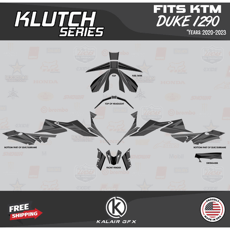 Kalair GFX Graphics Kit for Ktm 1290 SUPER DUKE R STREET BIKE (2020-2023) Klutch Series Kalair GFX Graphics Kit for Ktm 1290 SUPER DUKE R STREET BIKE (2020-2023) Klutch Series