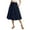 04 Navy Blue, variant on Gleelist Womens Midi Skirts with Pockets A-Line Casual High Waist Elastic Western Flowy Skirts for Women S-XXL