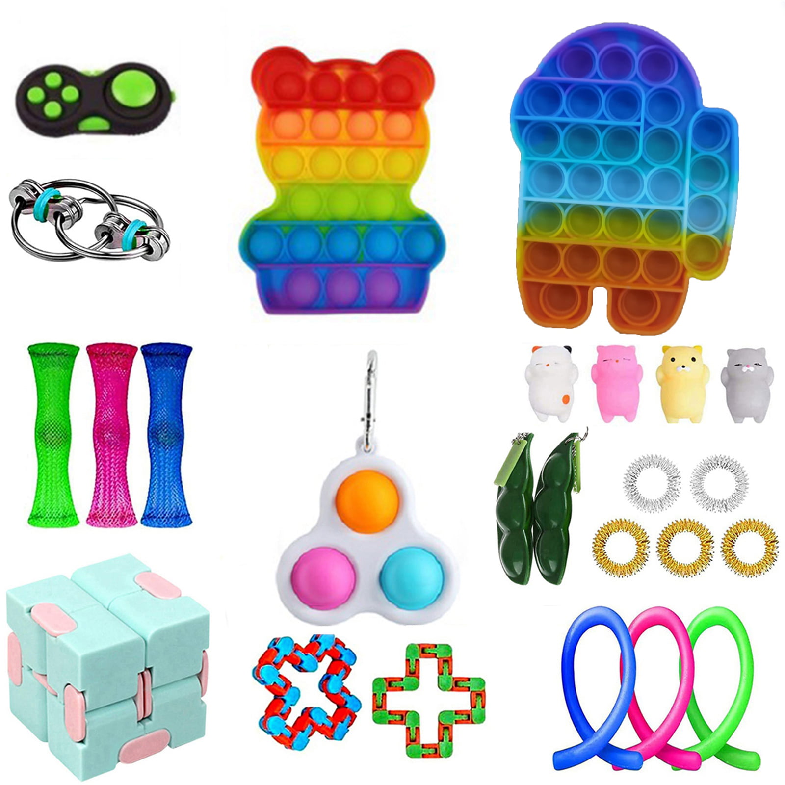 Bundle Sensory Fidget Toys Set,stress relief toys,Colors are random 