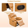 thumbnail image 4 of Manual Leather Recliner Sofa Set, 3 Piece Living Room Furniture,Reclining Sofa Recliner Couch for Home/Office, 4 of 6