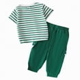 thumbnail image 4 of HCNTES Infant Toddler Baby Boy Summer Outfits Short Sleeve T-shirt Dinosaur Shirts with Pants 2Pcs Clothes Set, 4 of 8