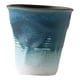thumbnail image 3 of Taza de café de cerámica, taza para bebidas, taza de la mañana, regalo para el hogar, 3.04 oz para club, caliente, frío Azul Blanco, 3 of 7
