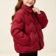 thumbnail image 6 of KyCheLot Winter Jacket for Girls Button Lapel Neck Long Sleeve Jackets Comfy Thermal Windproof Outerwear, 6 of 9