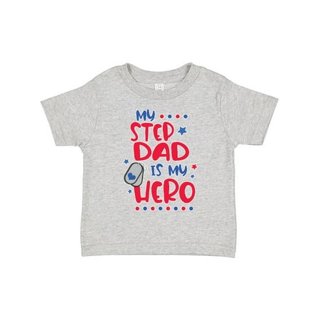 

Inktastic Memorial Day My Step Dad is My Hero Gift Toddler Boy or Toddler Girl T-Shirt