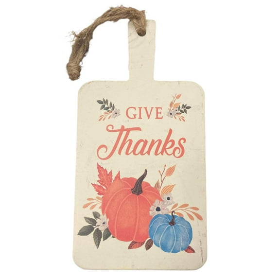 Ashland Fall Give Thanks Pumpkins Wall Decor 10x5in