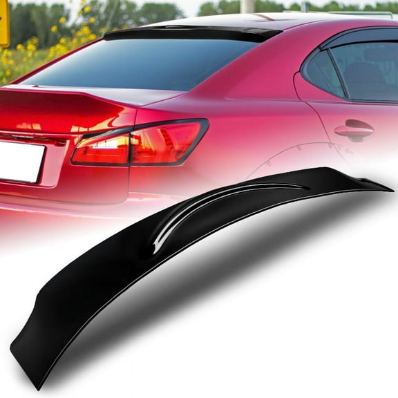 Stay Tuned Performance Black Acrylic Rear Window Roof Visor Spoiler for 2006-2013 Lexus IS250 IS350
