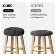 thumbnail image 5 of Sunlit Bar Stool Covers - Set of 2 Round Bar Stool Seat Covers, Soft and Cushioned Bar Chair Covers, Easy to Install and Wash, Cover Only, 14 Inch Diameter, Black, 5 of 7