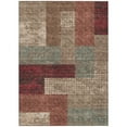 thumbnail image 2 of HomeRoots 612439 8 x 10 ft. Brown & Terra Cotta Geometric Washable Indoor & Outdoor Rectangle Area Rug, 2 of 5