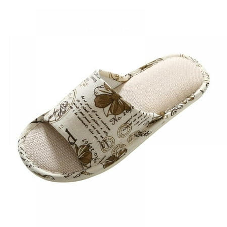 

Linen Indoor Home Slippers For Men And Women Home Garden Household Commodities Slippers