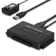 thumbnail image 5 of ENTSASMO Black USB 3.0 to SATA IDE Hard Drive Reader External Hard Drive Ultra Recovery Converter Universal Hard Drive Adapter Kit for 2.5/3.5 HDD/SSD Hard Drive Disk, Include 12V/2A Power Adapter, 5 of 7