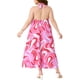thumbnail image 3 of Vestido de verano para mujeres de tallas grandes Agnes Orinda para el Día de la Madre, estampado colorido, cuello halter, sin espalda, sin mangas, vestido bohemio para la playa 2X rojo y rosa, 3 of 6