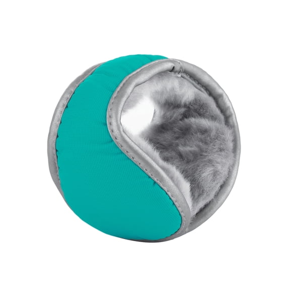 INSPIRE CHIC Orejeras Unisex a Rayas para el Invierno con Reflectante Turquesa