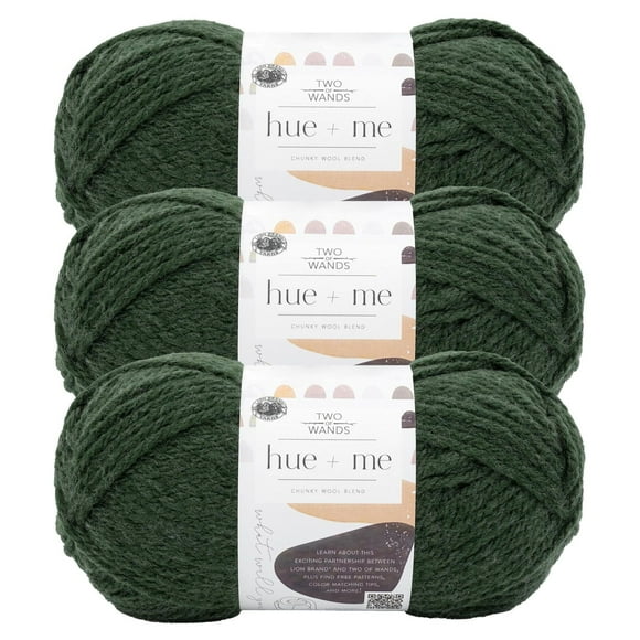 Lion Brand Hue + Me Yarn #5 Bulky/Chunky Yarn 125g/125m 3-Pack