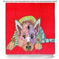 thumbnail image 1 of Shower Curtains 70" x 93" from DiaNoche Designs by Marley Ungaro - German Shepherd Dog Red, 1 of 1