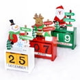 thumbnail image 2 of Decoración navideña calendario de madera ZHAOCHENG mesa de árbol de Navidad C, 2 of 4
