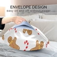thumbnail image 7 of GZHJMY Satin Pillowcase for Hair and Skin, Christmas Gingerbread Man Cooling Pillow Case with Envelope Closure Soft Breathable Silk Satin Pillow Cover for Sleeping King Size 40x20 in Home Decor, 7 of 7