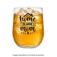 thumbnail image 3 of Vaso Crisa de Vidrio Modelo Stemless Mom Home Transparente, 3 of 4