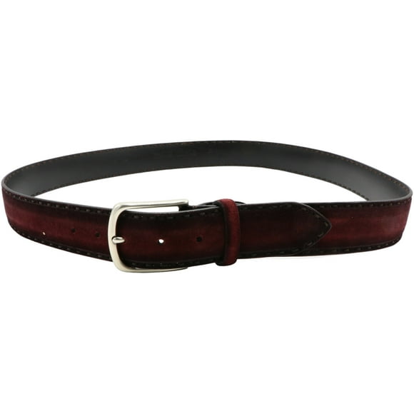 Paolo Vitale Ceinture en Cuir Véritable Rouge pour Homme - 46