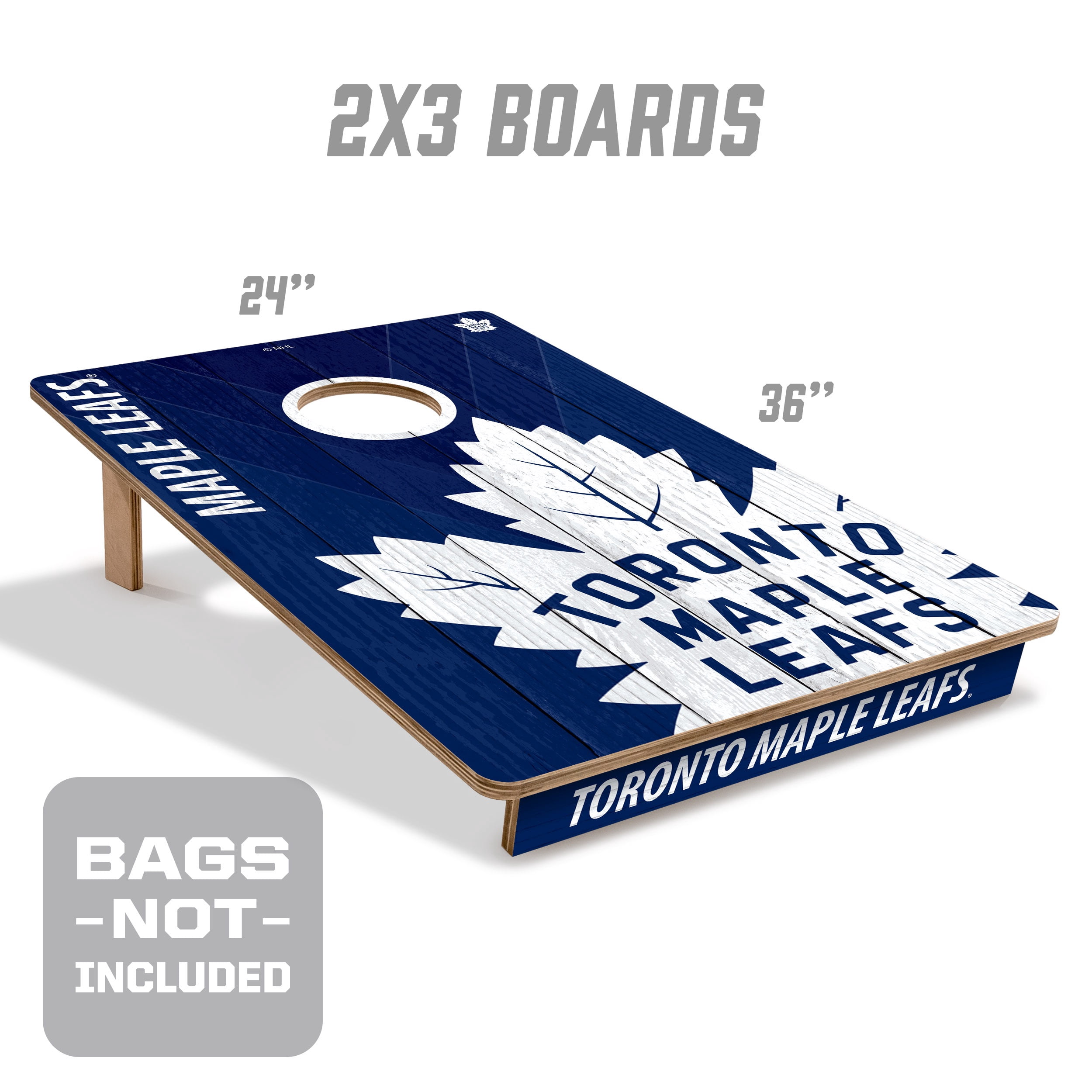 YouTheFan NHL Toronto Maple Leafs 2' x 3' Cornhole Game No Bags