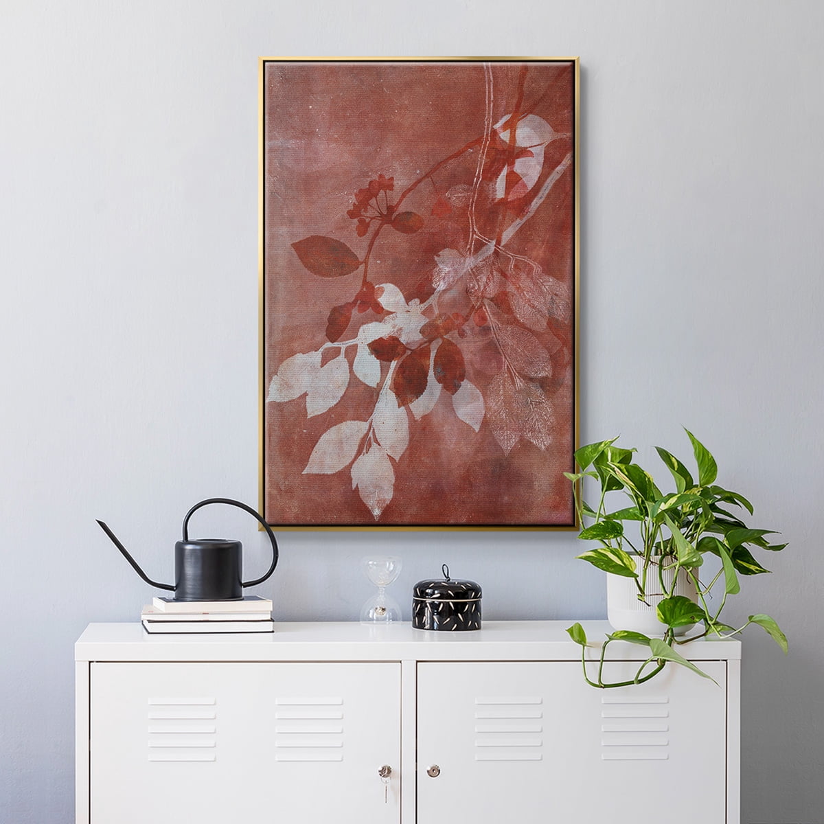 Branching Out XVI Framed Premium Gallery Wrapped Canvas - Ready to Hang - 27 x 41 - Gold Floating Frame