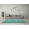 thumbnail image 3 of Ahgly Company Indoor Rectangle Abstract Light Blue Contemporary Area Rugs, 2' x 5', 3 of 4