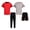 Gray/ Red, variant on Clothes Boys’ 4-Piece Active Outfit Set – Includes 2 Graphic Tees, Jogger Pants & Shorts, Durable Everyday Clothing for Toddler to Big Boys Sizes (2T-12)