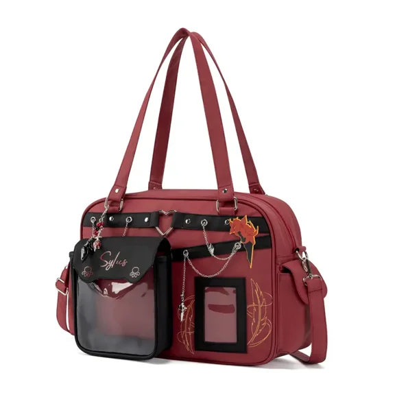 GreenTaya Love and Deepspace Sylus Ita Bag for Women Crossbody Bag Kawaii Handbags Pin Shoulder Bag with Clear Front Pocket y2k