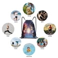 thumbnail image 6 of Daiia Dreamy Forest Elf Pattern Drawstring Backpack, Gym Bag, Lightweight Backpack, Water-Resistant Bag Travel Sports Backpack, Fitness Bag, Yoga Bag-Small, 6 of 6