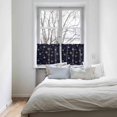 thumbnail image 4 of Navy Blue Yellow White Christmas Kitchen Curtain 2 Panels Tiers Curtains 24 Inch Length, Xmas Snowflake Winter Curtains Rod Pocket Curtains Window Drapes Treatment Window Cafe Curtains, 4 of 5