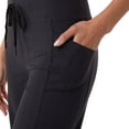 thumbnail image 4 of 32 Degrees Cool Women's Stretch Straight Leg Ribbed Pant with Pockets (Black, Small), 4 of 4