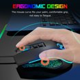 thumbnail image 6 of HXSJ X100 Wired Gaming Mouse Ergonomic Gaming Office Mouse 7-color Breathing Light Effect 4-gear Adjustable DPI Black, 6 of 8