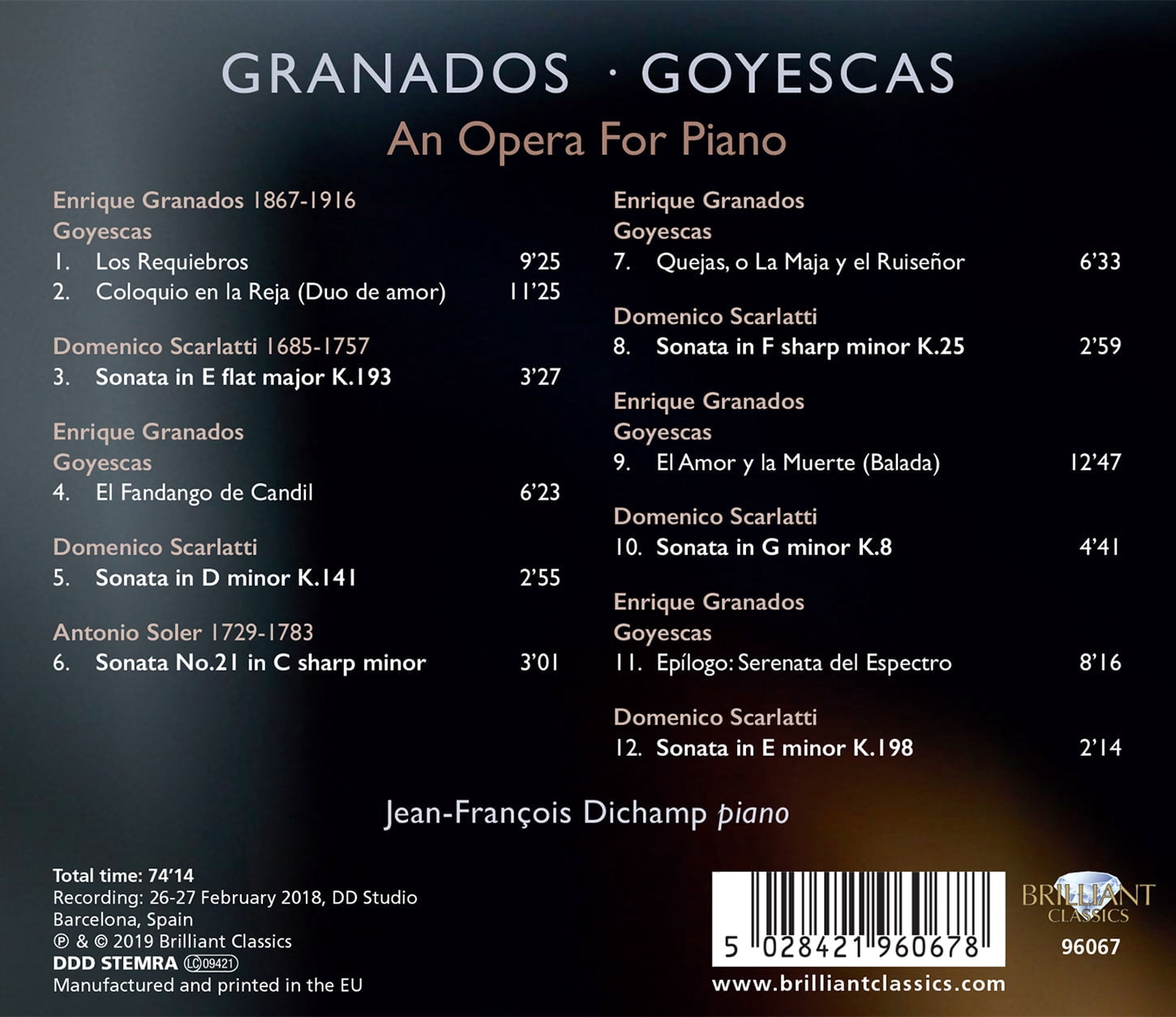 Granados / Dichamp - Goyescas - Music & Performance - CD