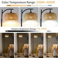 thumbnail image 5 of JOPESO Floor Lamp with Remote Boho Standing Lamp with 3 Color Temperatures Adjustable Tall Lamps Dimmable 2.4G Bulb Bamboo Rattan Lampe with Fabric Shades for Living Room Bedroom, 5 of 8