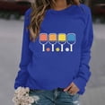 thumbnail image 1 of DPTALR T-Shirt à Manches Longues pour Femmes, Col Rond, Imprimé, Blouse Ample, Chandails en Molleton Sans Capuche, 1 of 4