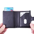 thumbnail image 3 of Portatarjetas de crédito - Cartera delgada anti-RFID - Bolsillo de papel de identidad y protege sus tarjetas azules - Estuche de cuero pequeño y delgado que protege contra la piratería bancaria - Cart kaili Sencillez, 3 of 5