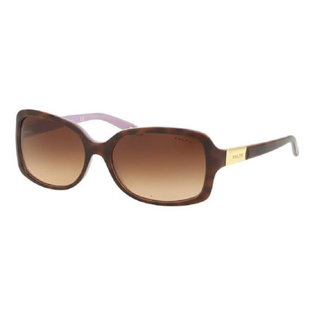 Ralph Lauren RA5130 159613 58M Tortoise/Violet/Brown Gradient Rectangle Sunglasses For Women+FREE Complimentary Eyewear Care Kit