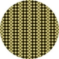 thumbnail image 1 of Ahgly Company Indoor Round Patterned Black Bean Brown Area Rugs, 8' Round, 1 of 6