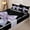 Black Purple, variant on Homewish Blue Glitter Print Bow Zipper Twin Comforter Sets with Fitted Sheet and 2 Pillowcases, Checkered Grid Zipper Bedding Set, Polka Dots Reversible, 4-Piece