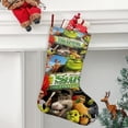 thumbnail image 2 of Shrek Tema: Calcetines de Navidad, fino lino blanco para colgar en escaleras y chimenea, decoración navideña para el hogar, regalo de Navidad. 54cm × 38cm, 2 of 5