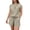 Beige, variant on Women's Two Piece Set, Short Sleeve Button Down Top and Drawstring Waist Shorts, Casual Matching Outfit, Lounge Set and Vacation Outfits for Women-Black