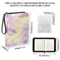 thumbnail image 3 of Game Card Storage Bag Collectible Trading Card Albums The 4-Pocket Card Binder With 50-Page Sleeve Can Hold 400 Game Cards Beautiful Purple Cloud, 3 of 6