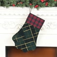 thumbnail image 6 of Dog Paw Decorative Socks 17x11.8in Top With A Strap Design For Easy Hanging For Festive Christmas Party Decorations Green Buffalo Plaid Check Tartan Scotland_3, 6 of 8