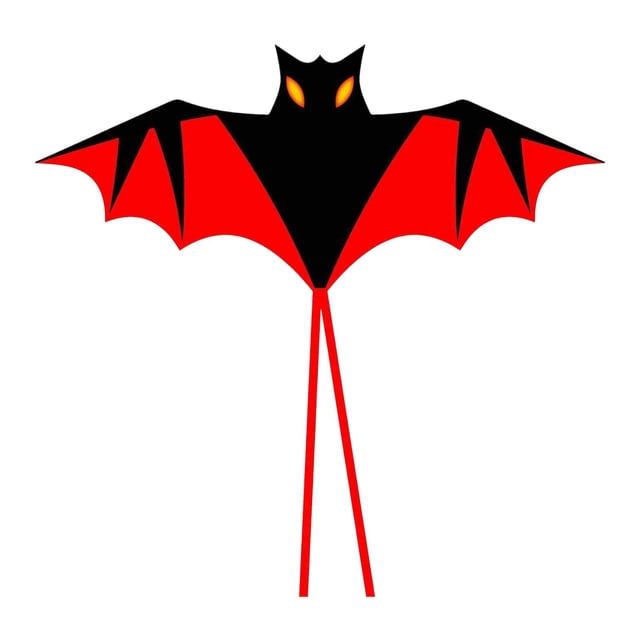 S SERENABLE Bat Kite Funny Creative Cartoon Professional for Birthday Gift Beach Outdoor Rear pole