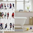 thumbnail image 3 of Ice Hockey Shower Curtain for Bathroom for Girls Boys Ice Sports Game Bath Curtain Gradient Style Decorative Fabric Bathroom Shower Curtain Set Ice Hockey Sports Bathroom Accessories 72"x84", 3 of 6