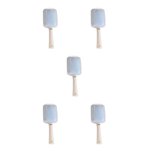 Vogacara Cepillo de pelo Peine portátil Antiestático Peluquería Peines multifuncionales Navidad Peluquería Accesorios Crema azul Type2 NO2